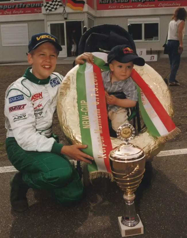 Sebastian Vettel vainqueur en karting