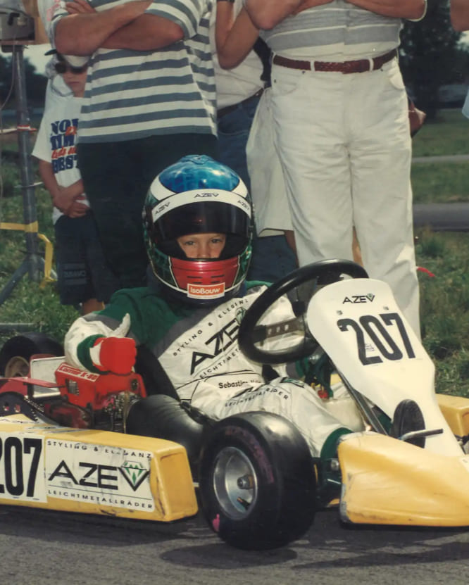 Sebastian Vettel enfant en karting